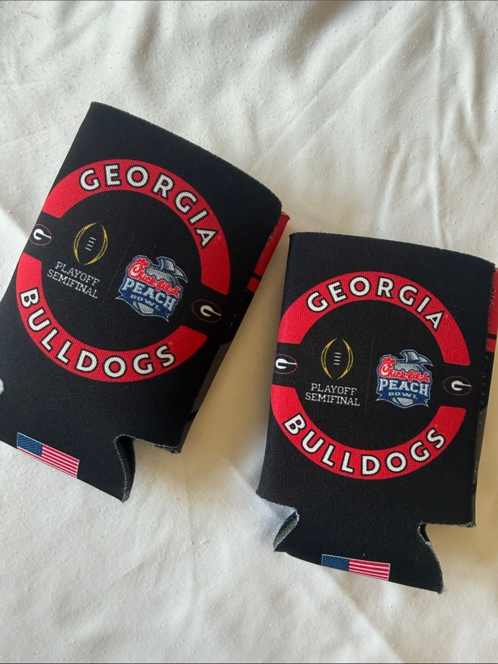 Georgia Bulldogs 2022 Playoff Semifinal - College Game Day Koozie Set of 2